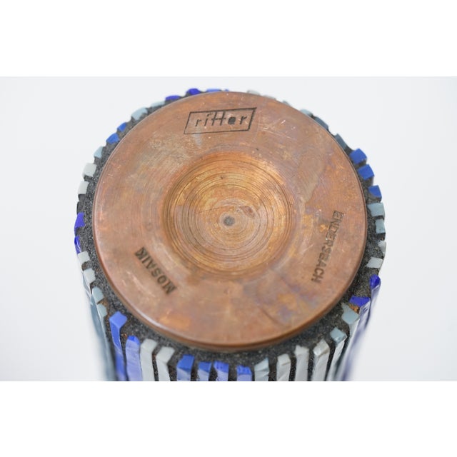 Mid-Century Modern Red Mosaic Pottery Vase from Ritter, 1960s, Set of 3 For Sale - Image 10 of 11