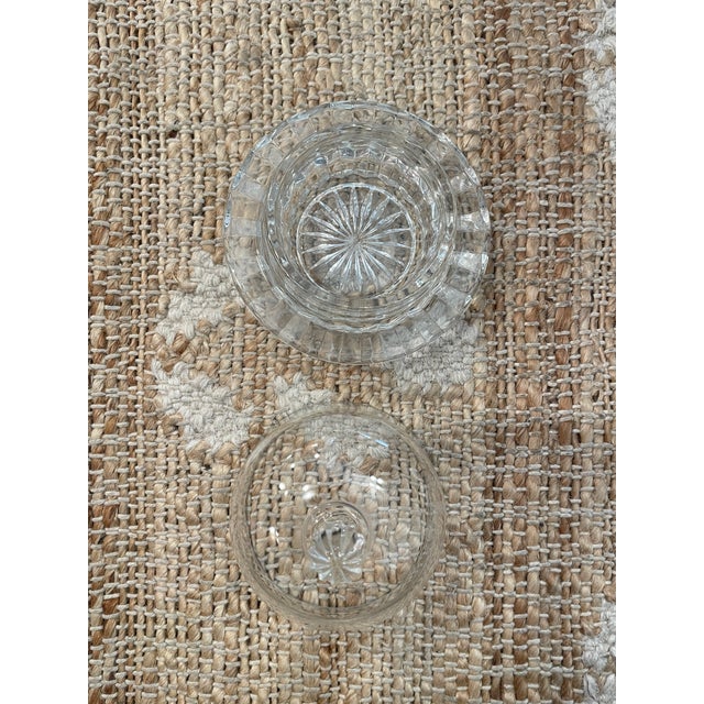 Vintage Crystal Cut Glass Rounded Covered Butter Dish For Sale In Chicago - Image 6 of 6
