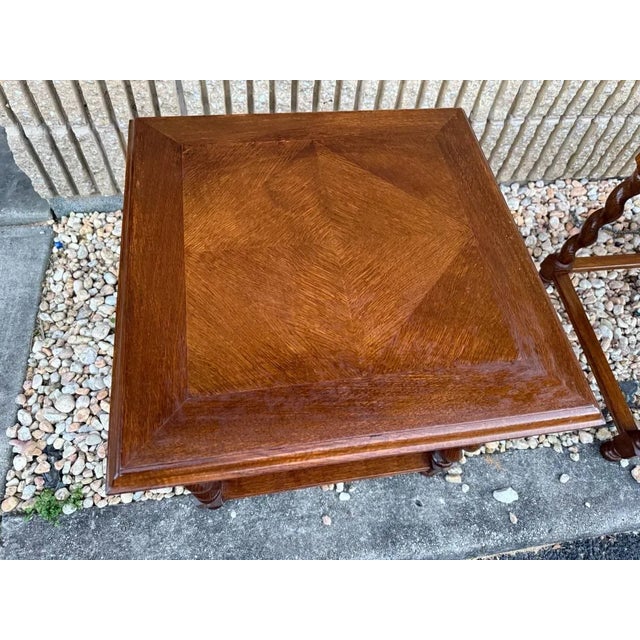 Pair of Vintage Victorian Style Barley Twisted Leg Side Tables. For Sale - Image 16 of 17