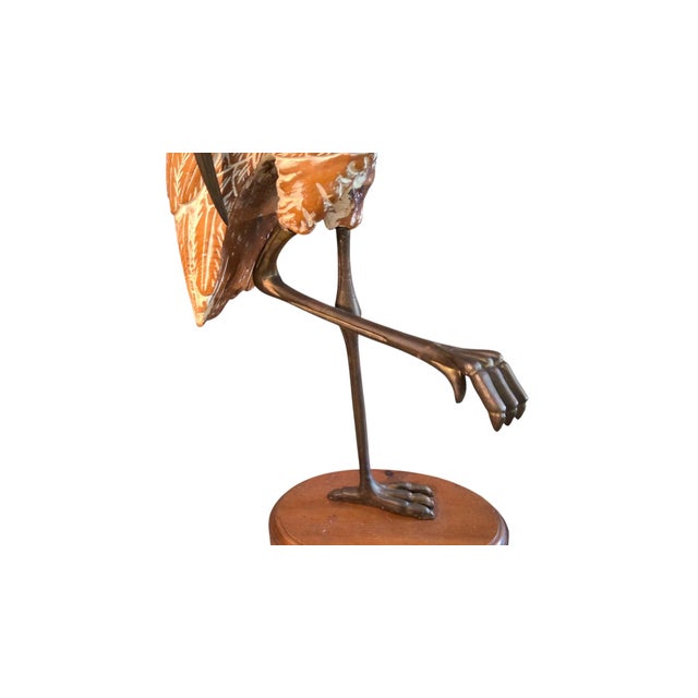 Wood Coastal Carved Crane For Sale - Image 7 of 8