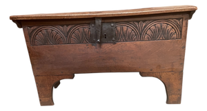 English Plank Chest in Oak, 1670