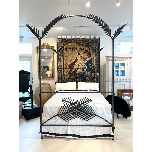 Contemporary Late 20th Century Mario Villa Palm Bed - Queen For Sale - Image 3 of 12