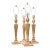 Set of 4 Vintage Column Brass Table Lamps For Sale