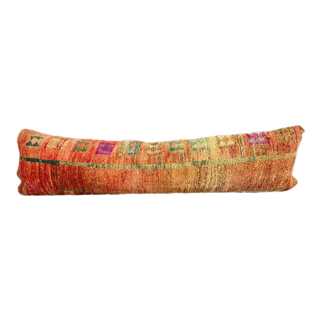 12 x 46 Lumbar Rug Pillow Exotic Splendor Turkish Pillow Cushion Cover For Sale