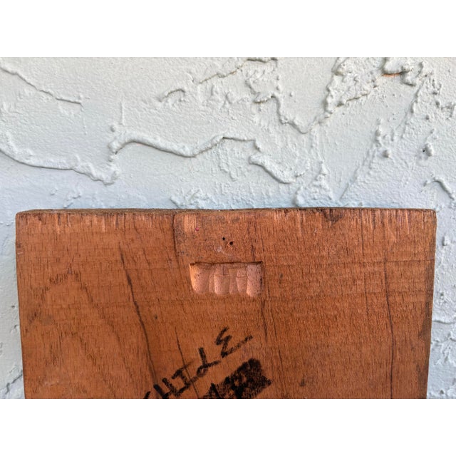 1987 Chilean Hand-Carved & Painted Folk Art Religious Wall Panel Signed F. Andrade For Sale - Image 10 of 11