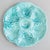 Ceramic Vintage French Gien Turquoise Majolica Oyster Plate For Sale - Image 7 of 7