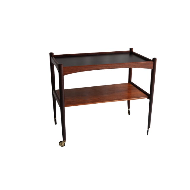 Danish Modern Rosewood Serving Trolley, 1960s For Sale