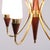 Wood 5-Arm Chandelier in Brass and Teak with Opal Glass by Bent Karlby for Lyfa 1960s For Sale - Image 7 of 13