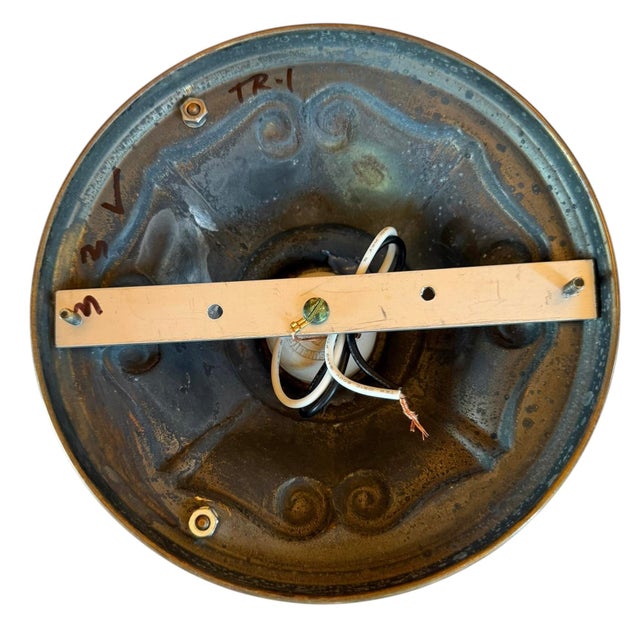 Mid 20th Century Mid 20th Century Mid Century Zipper Shade Ceiling Light Fixture For Sale - Image 5 of 5