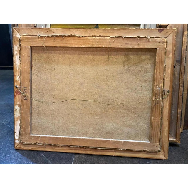 J. Mossaz, The Farm, Oil on Canvas For Sale - Image 8 of 9