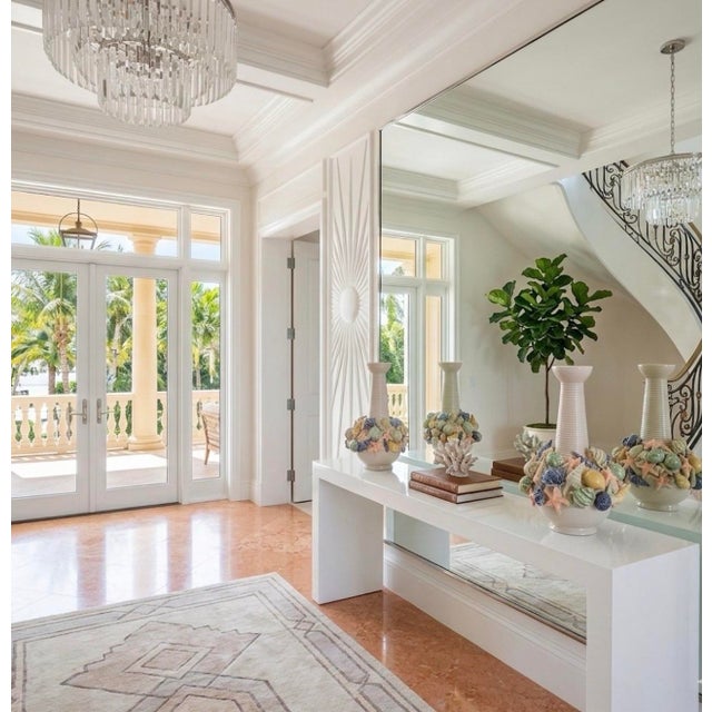 Pair of Exuberant Italian Coastal Ceramic Shell Vases For Sale - Image 9 of 10