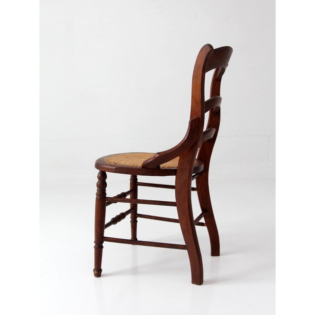 Wood Antique Victorian American Eastlake Style Cottage Chair For Sale - Image 7 of 11
