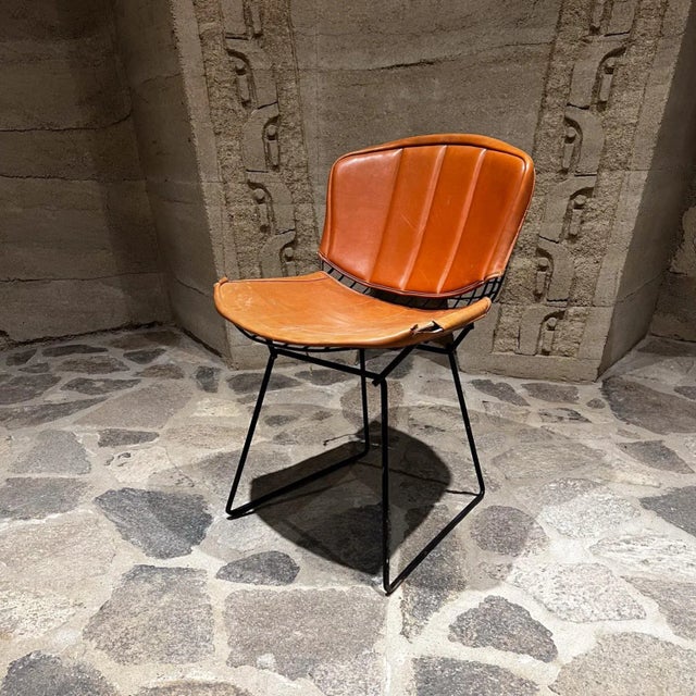 Black Vintage Bertoia Side Chair by Harry Bertoia, Black Rilsan, 1952 For Sale - Image 8 of 12