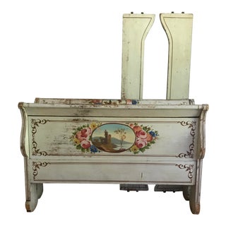 Vintage Paint Decorated Bed For Sale