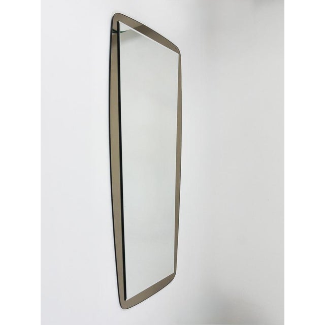 Gray Large Mid-Century Modern Wall Mirror from Cristal Arte, 1970s For Sale - Image 8 of 18