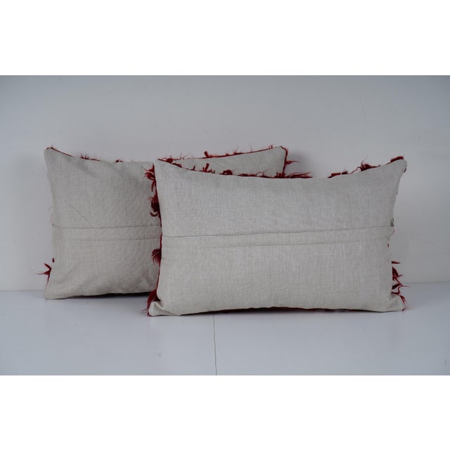 Turkish Shaggy Pillow Cover - A Pair For Sale - Image 4 of 4