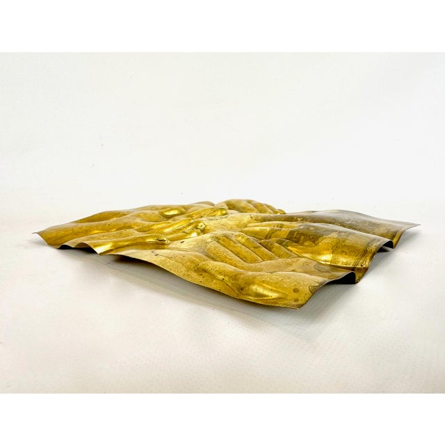 1970s Brass Piura Wall Plaque or Relief attributed to Barbro Bäckström, 1978 For Sale - Image 5 of 11