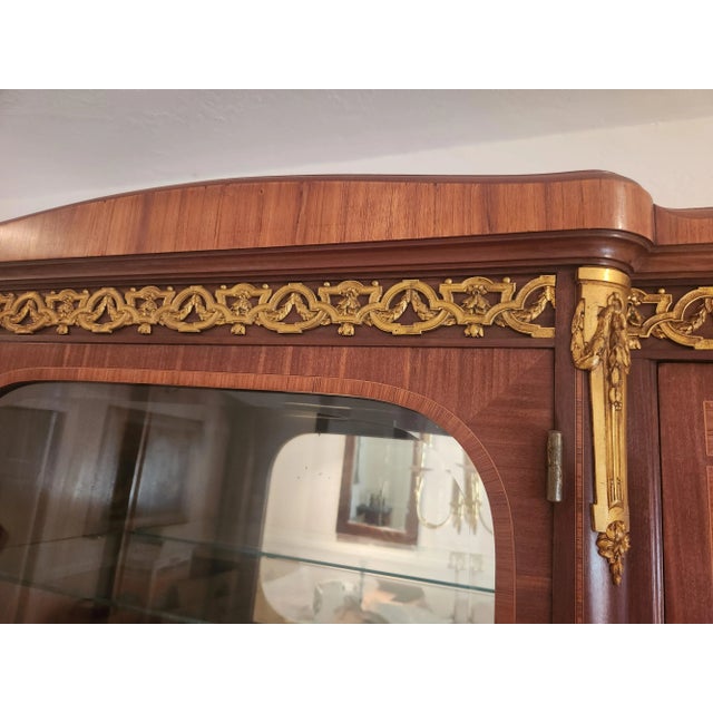 French Louis XVI Style Marble Top Buffet Sideboard Inlay For Sale - Image 14 of 18