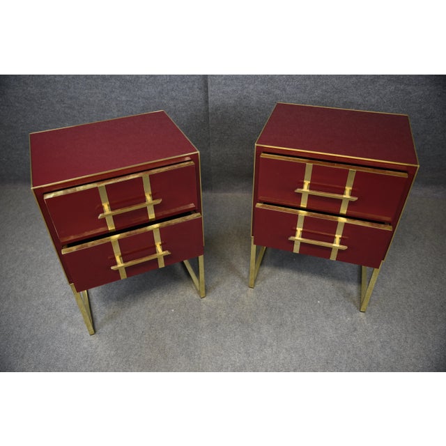 Murano Glass Bedside Tables from Justfurnituress SRL, Set of 2 For Sale - Image 15 of 17