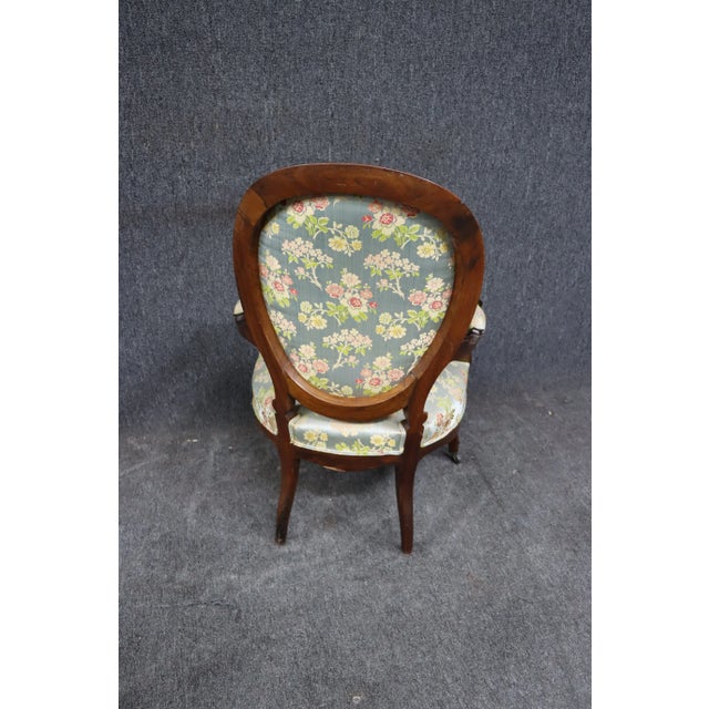 Victorian Rosewood Gentleman's Chair For Sale - Image 9 of 10