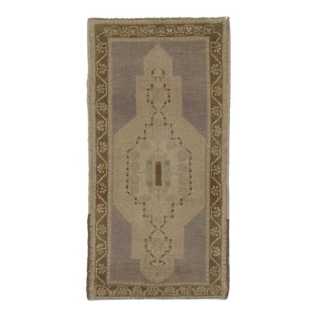 Traditional A Vintage Turkish Yastik Rug 1'8 X 3'4 For Sale - Image 3 of 3