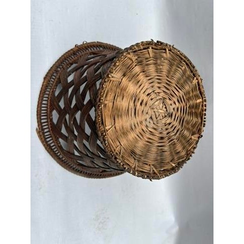 Antique Large Woven Cachepot Basket For Sale - Image 9 of 10