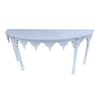 Late 20th Century Hekman Gothic Revival Console Table For Sale