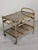 Gold Scandinavian Rattan, Raffia and Glass Serving Cart, 1960s For Sale - Image 8 of 14