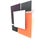 1980s Postmodern Black and Orange Wall Mirrors attributed to Ettore Sottsass, 1980s, Set of 2 For Sale - Image 5 of 10