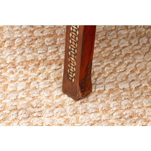 Rare Damascus Mother of Pearl Inlay Bench For Sale - Image 13 of 15