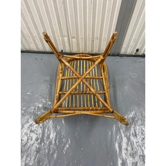 Wood Mid-Century Modern Bamboo and Rattan Armchair For Sale - Image 7 of 8