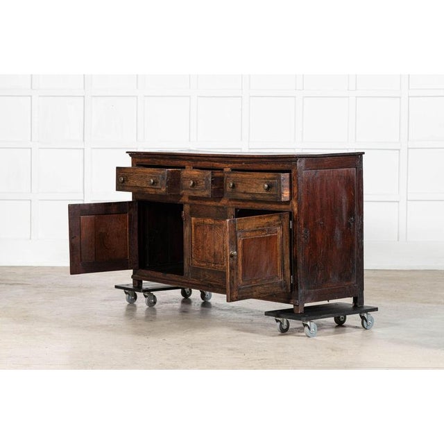 18th Century English Vernacular Oak Dresser Base, 1790s For Sale - Image 6 of 18