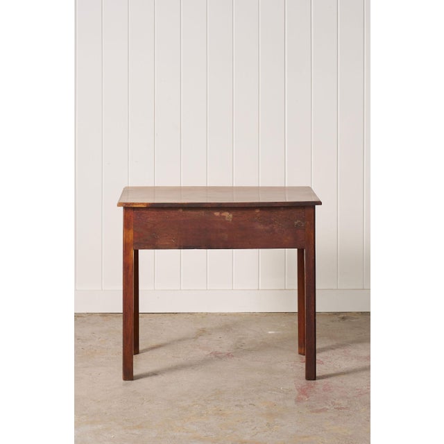 Early 19th Century Georgian Mahogany Single Drawer Side Table With Classic Swan Pulls For Sale - Image 9 of 13