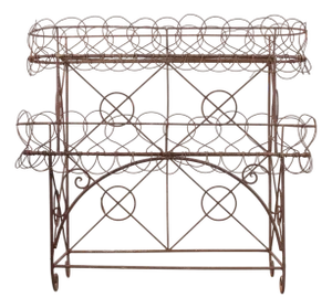French Art Nouveau Two-Tier Wirework Boulangerie Baker's Rack