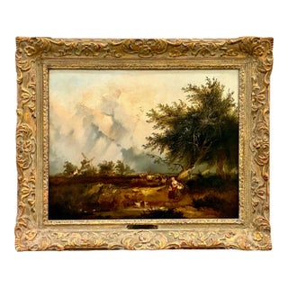 "Near Norwich" a 19th-Century English Country Scene by Edward Charles Williams (1807-1881) For Sale