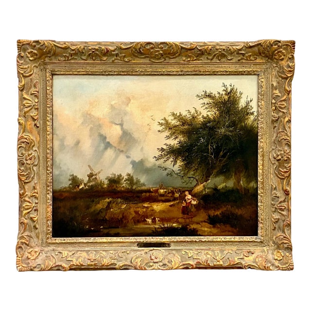 "Near Norwich" a 19th-Century English Country Scene by Edward Charles Williams (1807-1881) For Sale