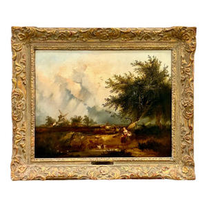 "Near Norwich" a 19th-Century English Country Scene by Edward Charles Williams (1807-1881)