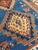 Textile Antique Kazak Handmade Wool Rust, Ivory, Navy, Light Blue & Gold Rug For Sale - Image 7 of 9