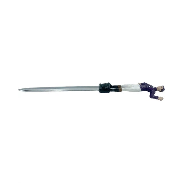 Mid 20th Century Vintage the "21" Club New York Nyc Restaurant Equestrian Jockey Letter Opener For Sale - Image 5 of 13
