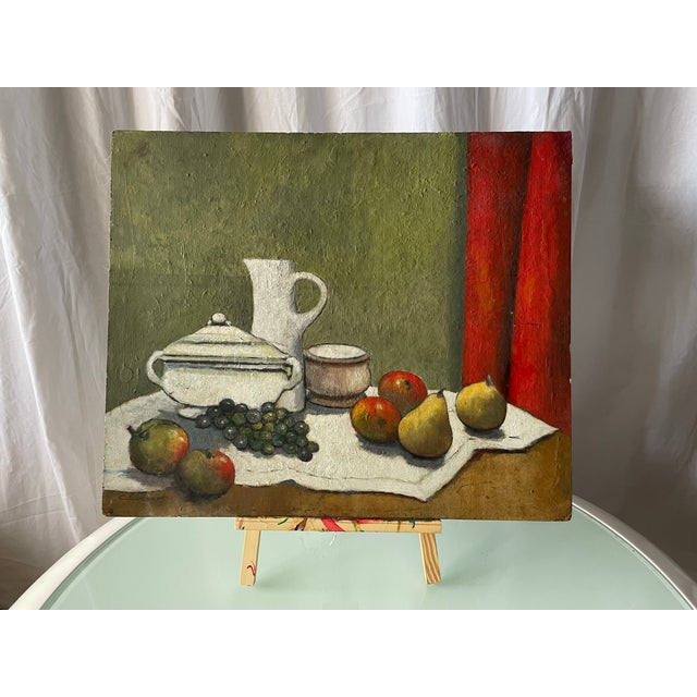 Modern Clairet, Still Life, 1970s, Oil on Masonite For Sale - Image 3 of 10