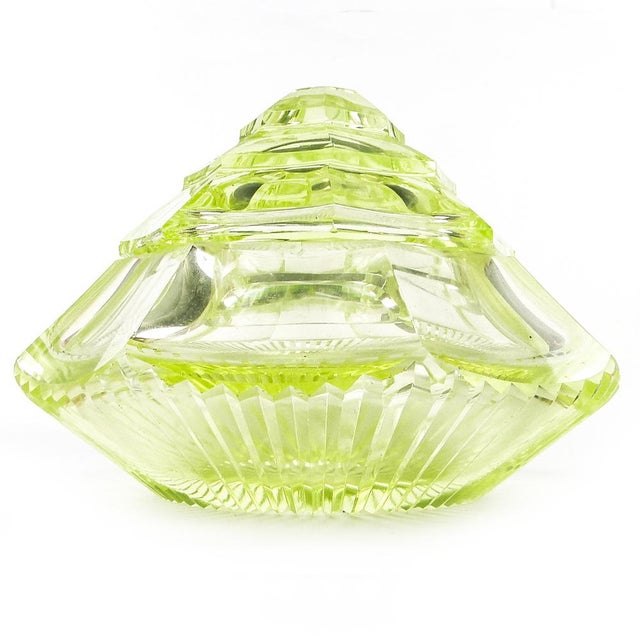 Art Deco Candyer from Zawiercie Glassworks, 1950s For Sale - Image 14 of 15