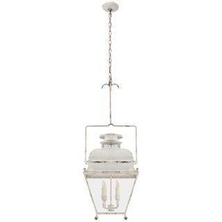 Chapman & Myers for Visual Comfort Signature Holborn Small Lantern in Old White For Sale