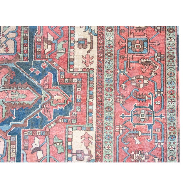 Early 20th Century Persian Heriz Rug For Sale - Image 12 of 15