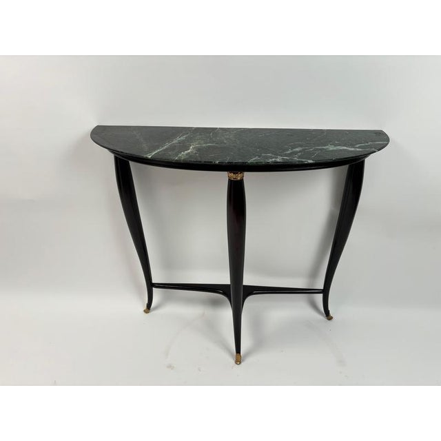 Mid-Century Wodden Console in the style of Paolo Buffa, Italy, 1950s For Sale - Image 3 of 11