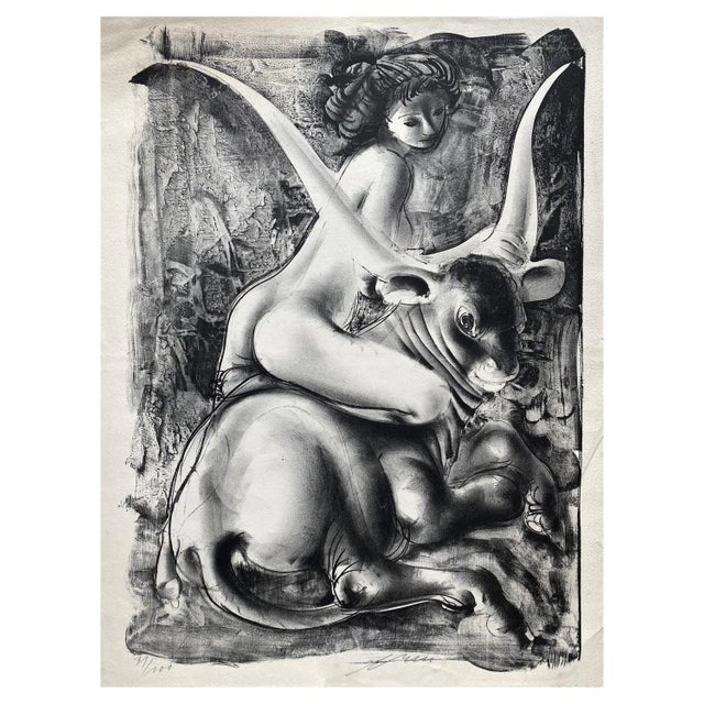 Hans Erni, L'enlèvement d'Europe, Lithograph For Sale
