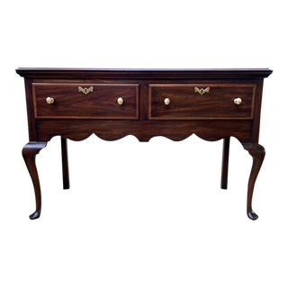 1970 Henkel Harris Mahogany Jamestown Colony Sideboard Server With Brass Hardware For Sale
