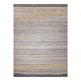 Vintage 1920s American Rag Rug, Handwoven Wool & Cotton, Multicolor, 7x10 For Sale