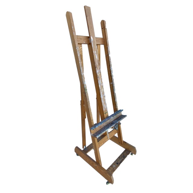 Pop Art 1970s Laguna Beach Artist's Painter's Display Easel Adjustable W/Wheels For Sale - Image 3 of 10