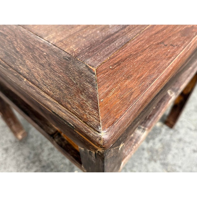 Vintage Asian Rosewood Side Tables, Pair For Sale - Image 9 of 12