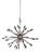 Sputnik 40-Light Chandelier in Burnished Chrome with Punches from Stilnovo, 1960s For Sale
